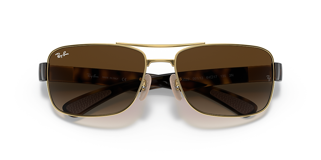 Ray-Ban RB3522 XXL (61 - 17) with Brown lenses and Gold frame