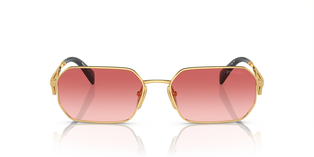 Prada PR A51S XL (58 - 17) with Pink lenses and Gold frame