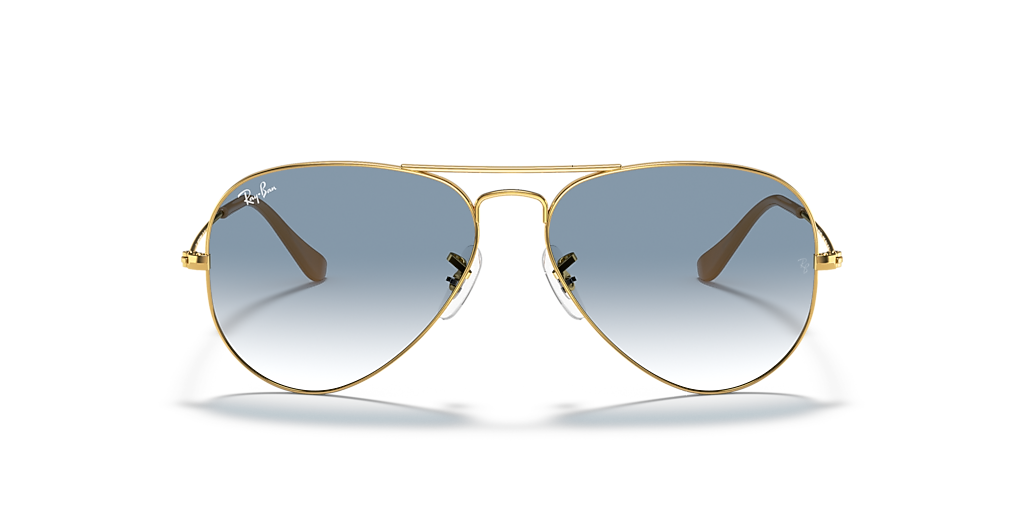 Ray-Ban Aviator Gradient XL (58 - 14) with Blue lenses and Gold