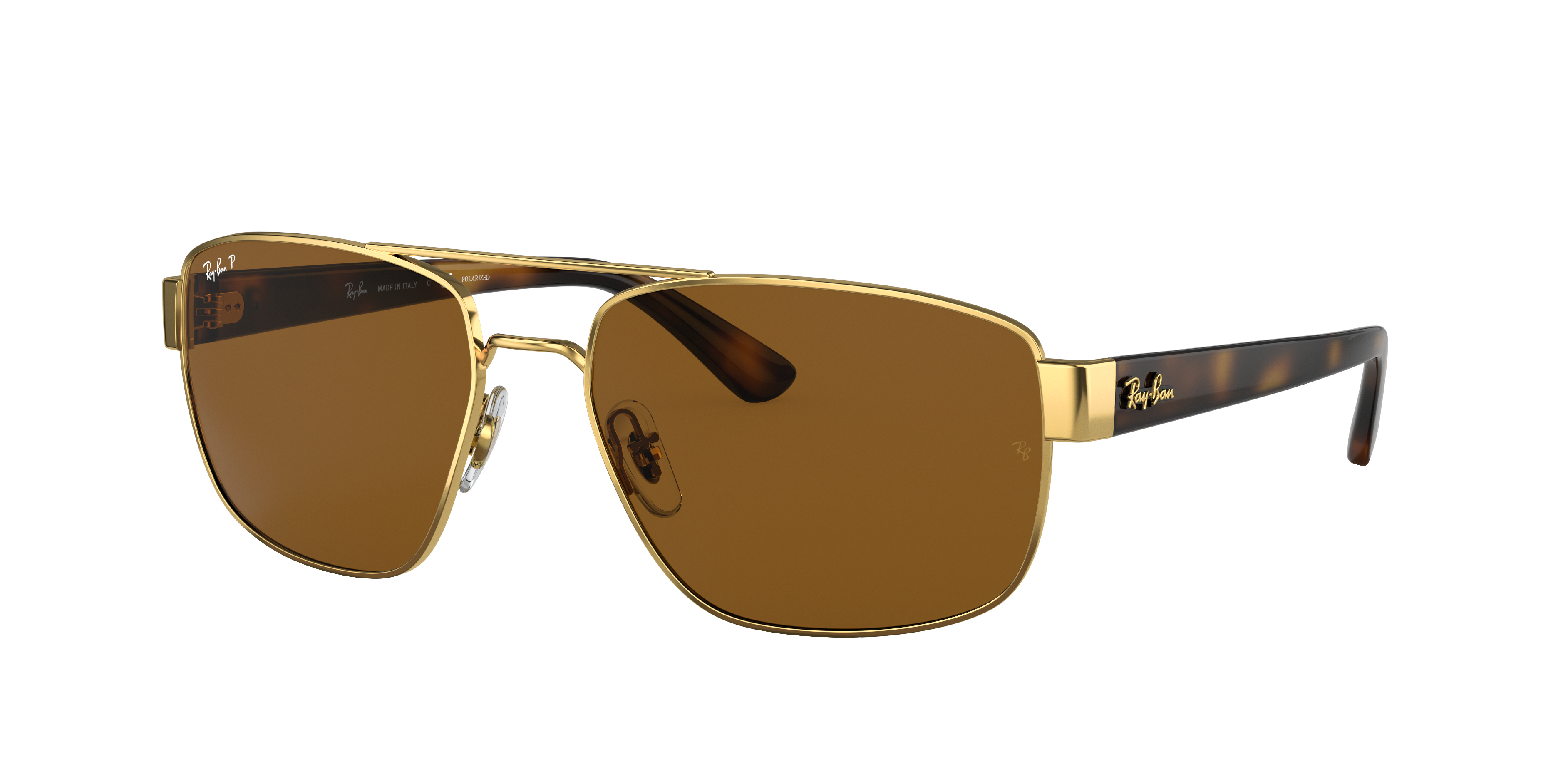 Ray-Ban Man Sunglass RB3663 -  Frame color: Arista Gold, Lens color: Brown Polarized