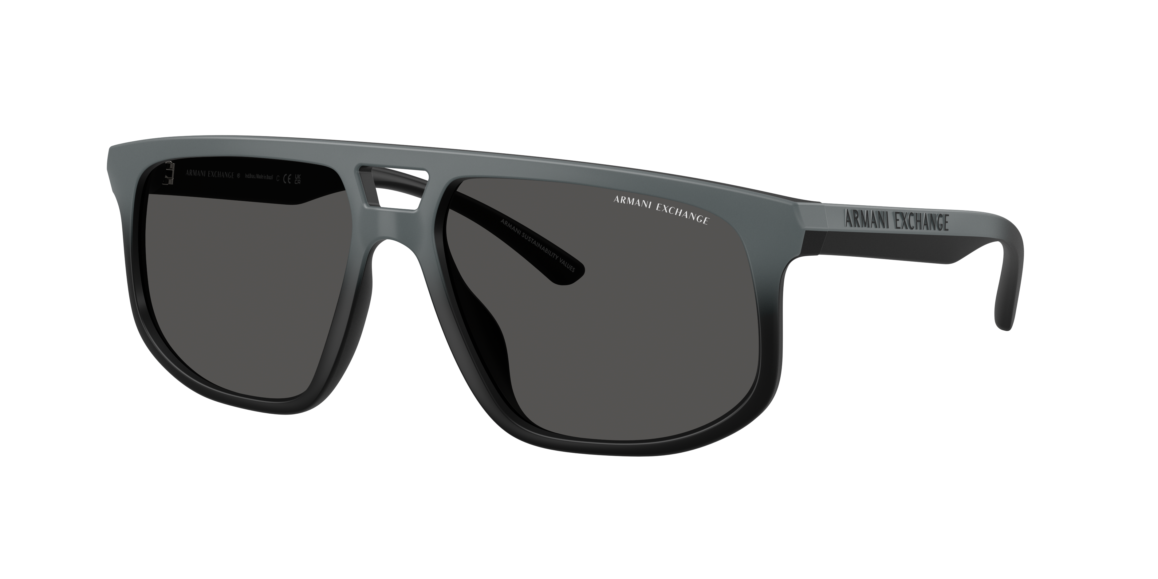 Armani Exchange Man Sunglass AX4161SU -  Frame color: Matte Grey Gradient, Lens color: Dark Grey