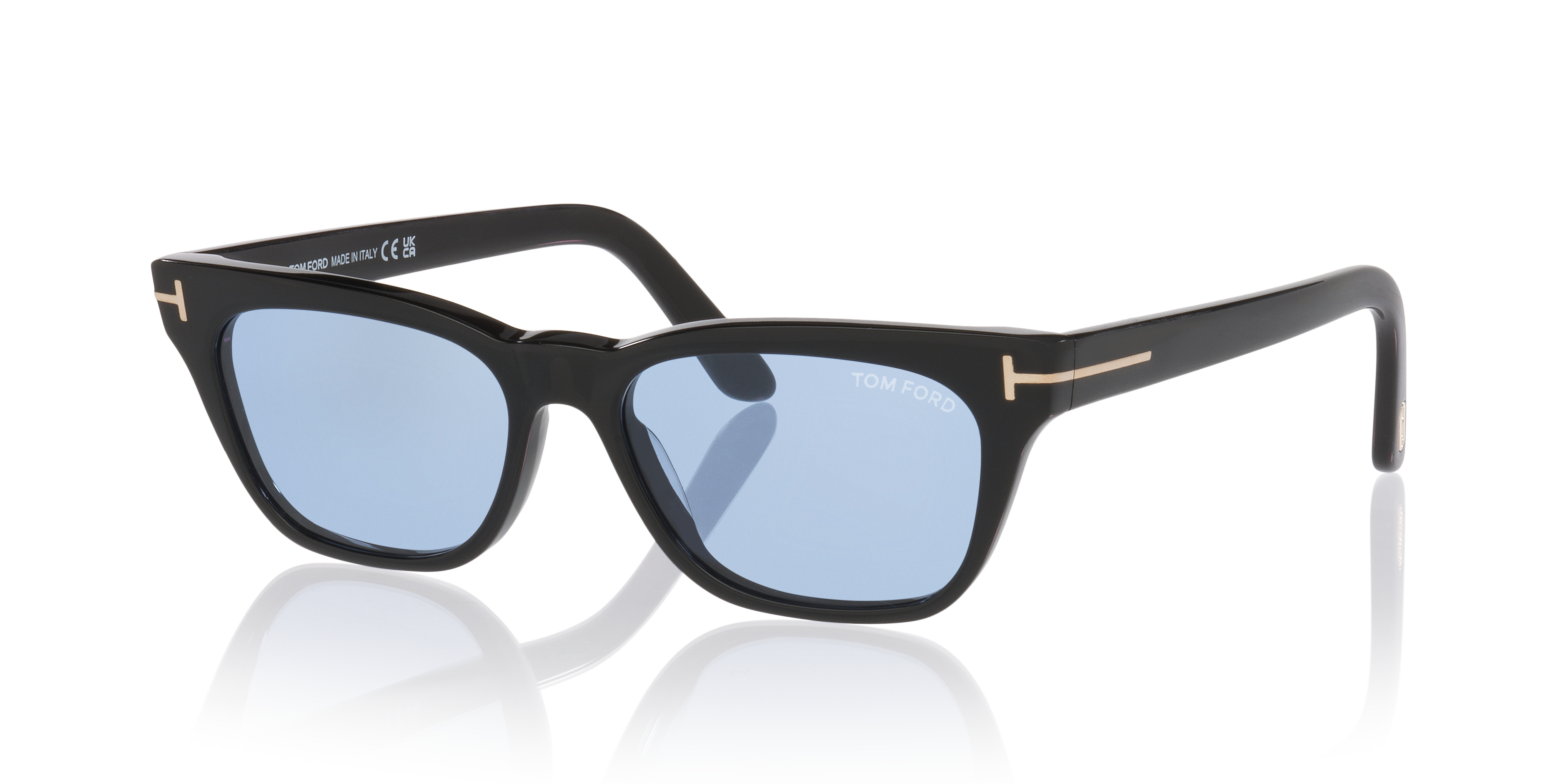Tom Ford Penn-02 XXL (53 - 16) with Blue lenses and Black frame