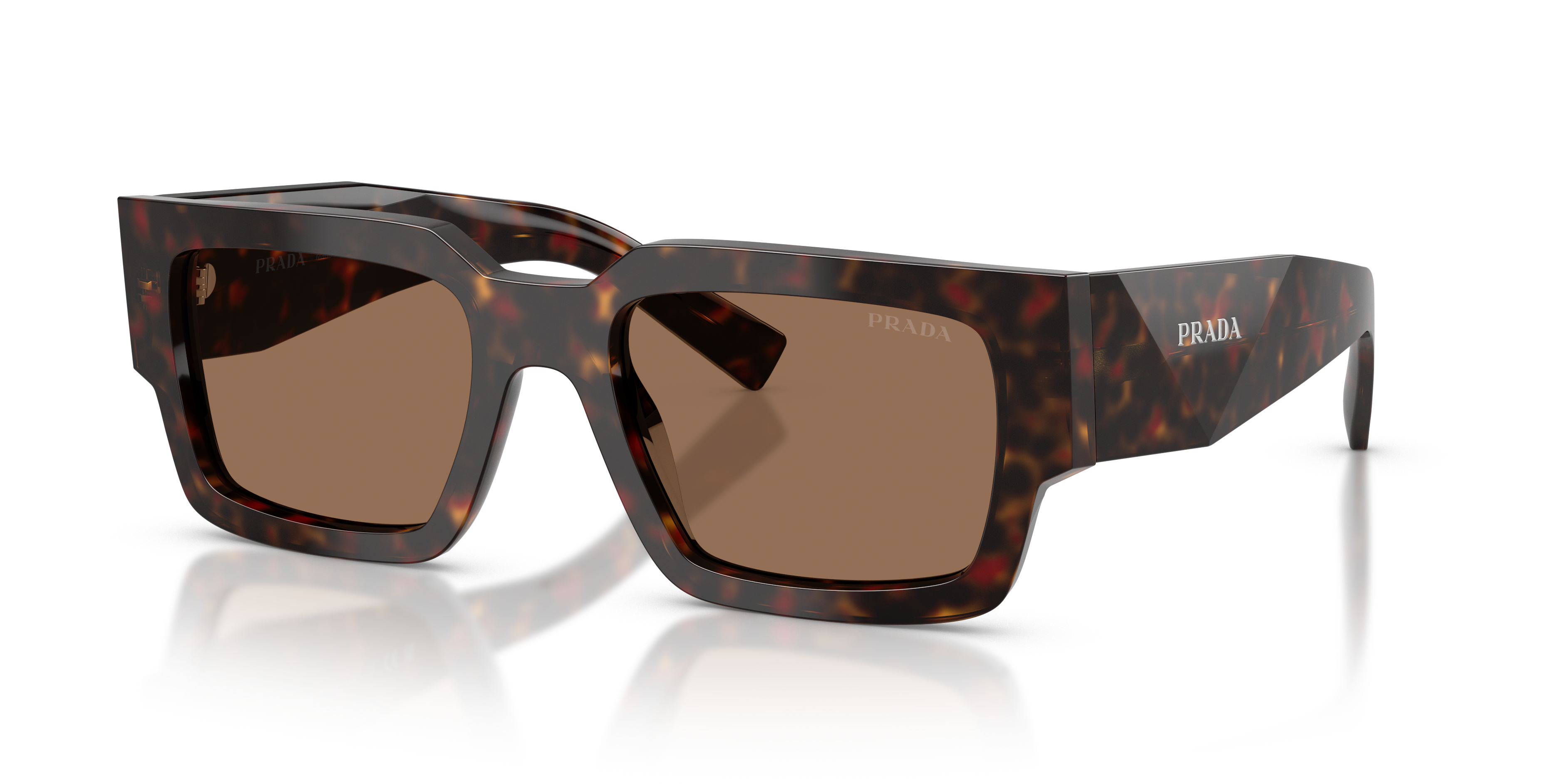 Prada PR B17S L (54 - 20) with Brown lenses and Tortoise frame