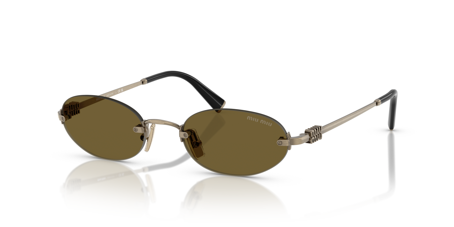 Miu Miu MU A54S S (51 - 20) with Brown lenses and Gold frame