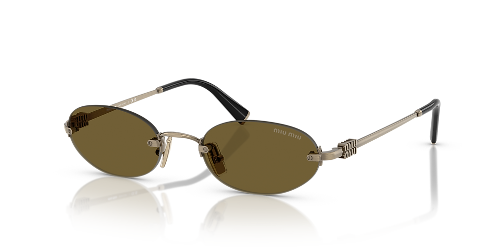 Miu Miu MU A54S S (51 - 20) with Brown lenses and Gold frame