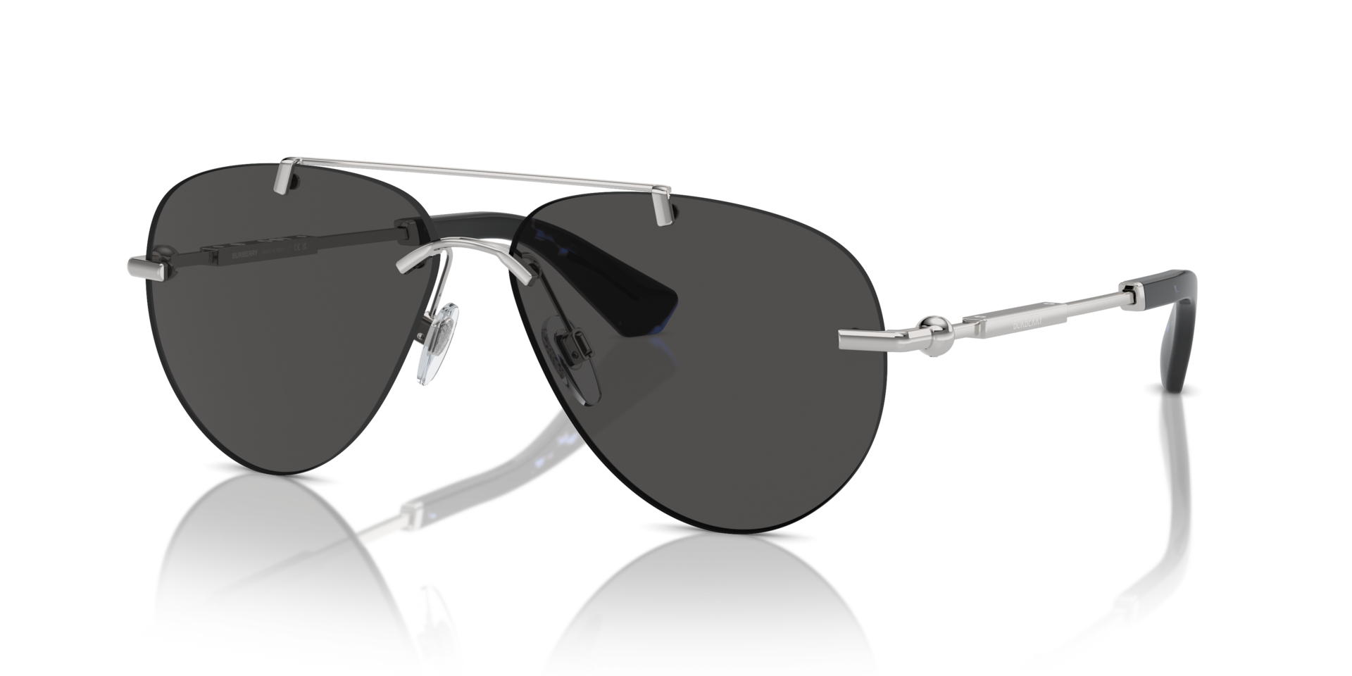 Burberry BE3151 XL (60 - 13) with Grey lenses and Silver frame