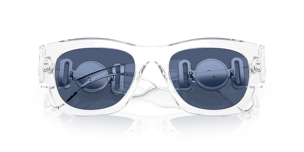 Versace VE4479U M (52 - 19) with Blue lenses and Transparent frame