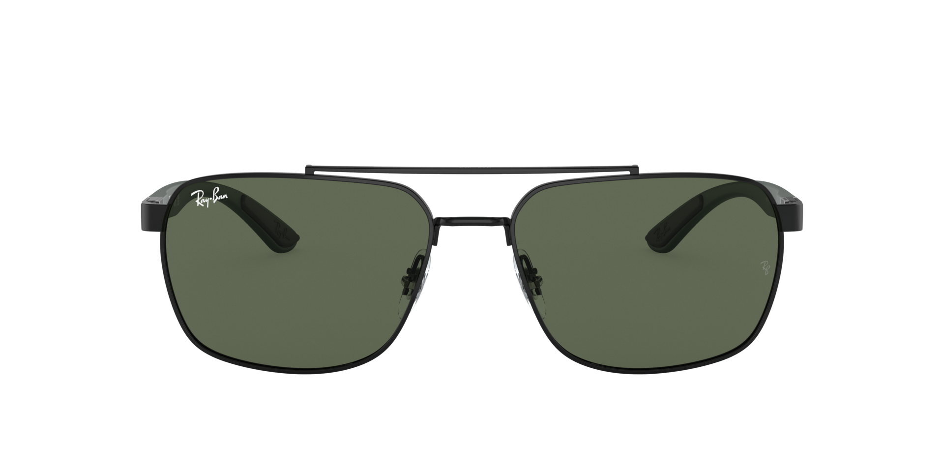 Ray-Ban RB3701 XXL (59 - 17) with Green lenses and Black frame