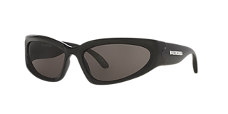 Balenciaga BB0229S XXL (59 - 20) with Grey lenses and Black frame