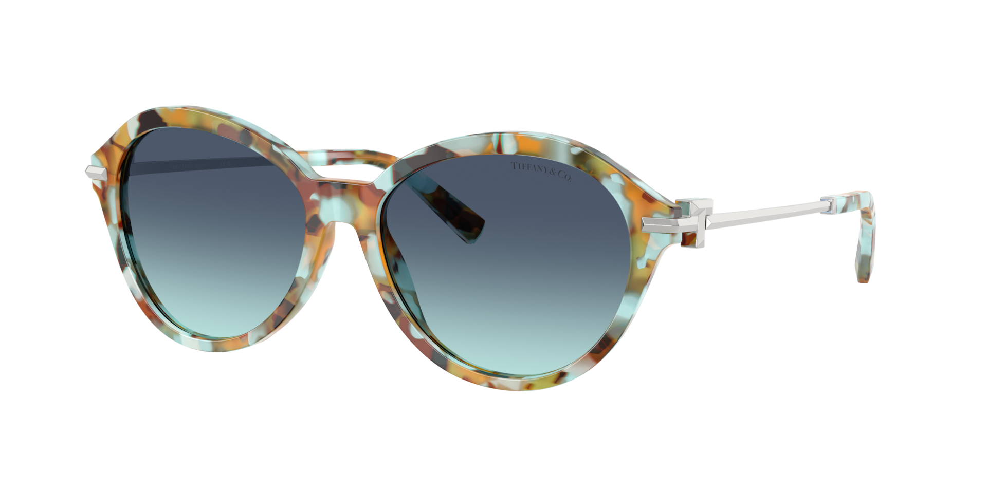 Tiffany Co Femme Sunglass TF4259 - Couleur du Monture Blonde Tiffany Havana Couleur de Lentille Bleu dgrad Azur 400 €