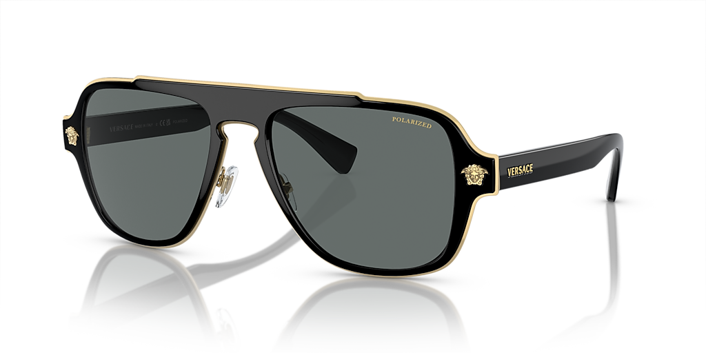 Versace VE2199 XL (56 - 18) with Grey lenses and Black frame