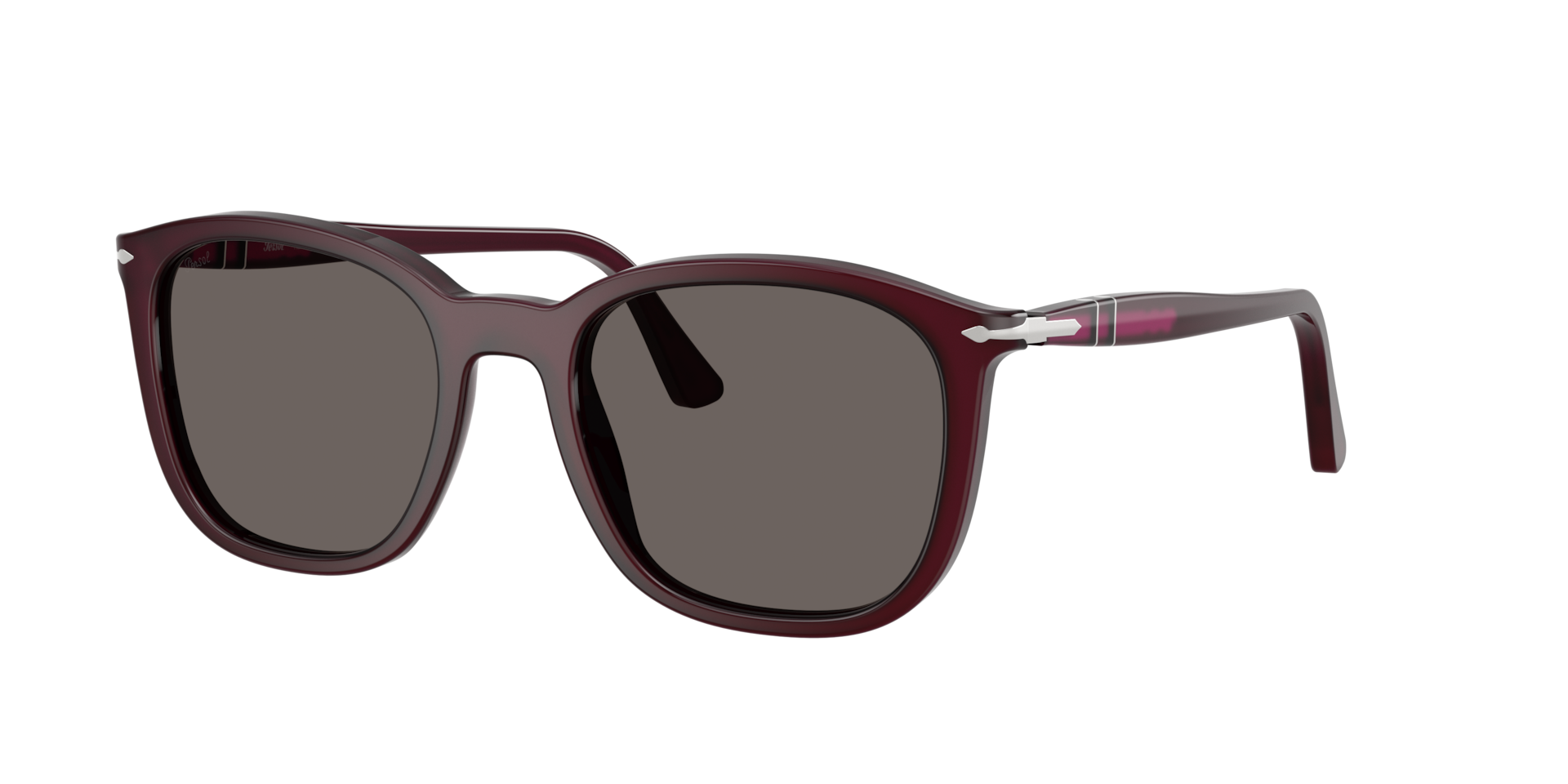 Persol Unisex Sunglass PO3355S - Couleur du Monture: Prune laiteuse, Couleur de Lentille: Gris foncé