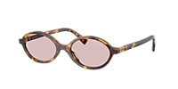 Miu Miu MU 04ZS S (50 - 18) with Transparent lenses and Tortoise