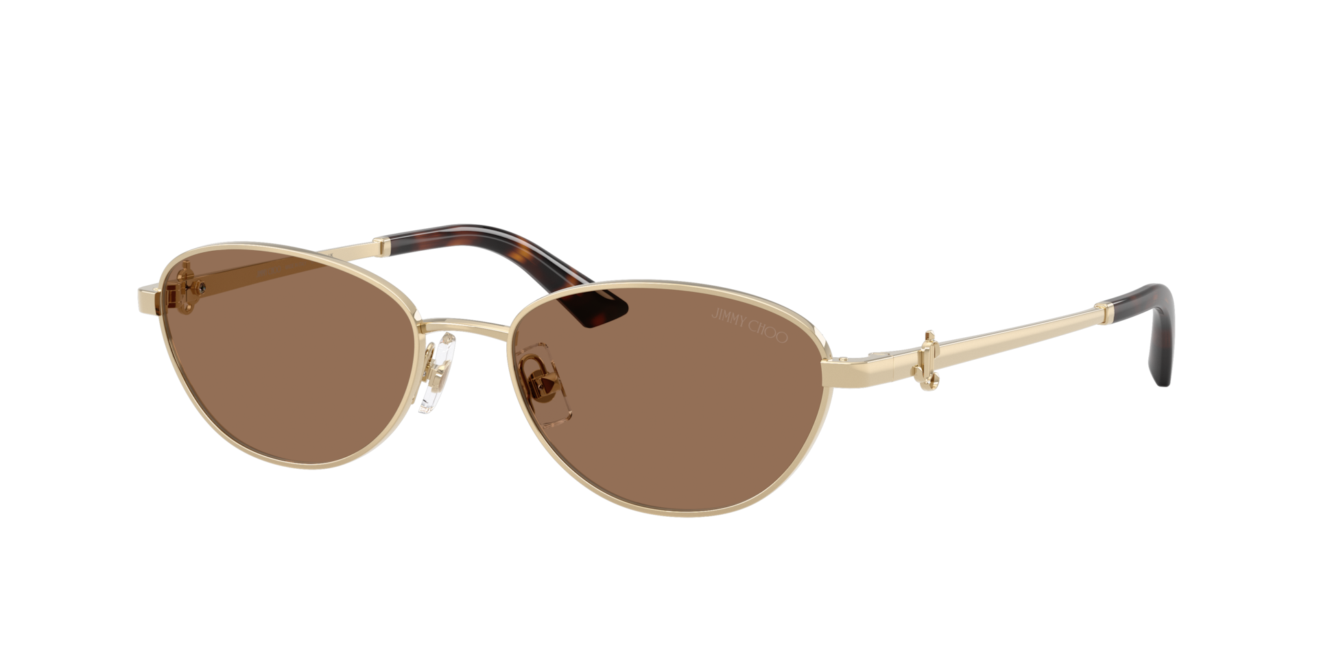 Jimmy Choo Woman Sunglass JC4032BD -  Frame color: Pale Gold, Lens color: Dark Brown