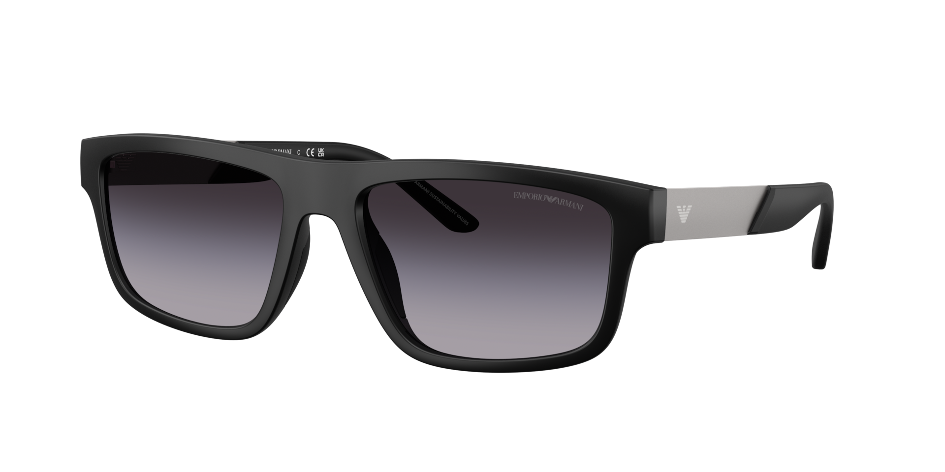 Emporio Armani Sunglasses EA4244U 50018G Matte Black Grey Gradient - Image 4