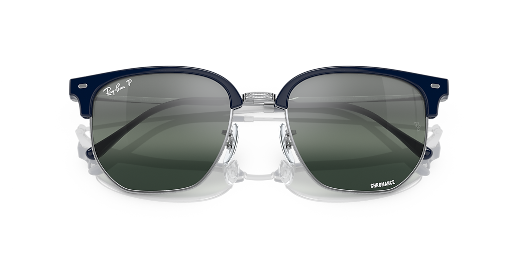 Ray-Ban New Clubmaster Polarized+ Lenses XL (53 - 20) with Blue