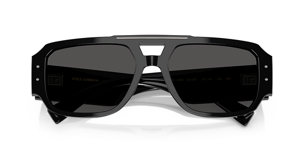 Dolce&Gabbana DG4482 XL (57 - 18) with Grey lenses and Black frame
