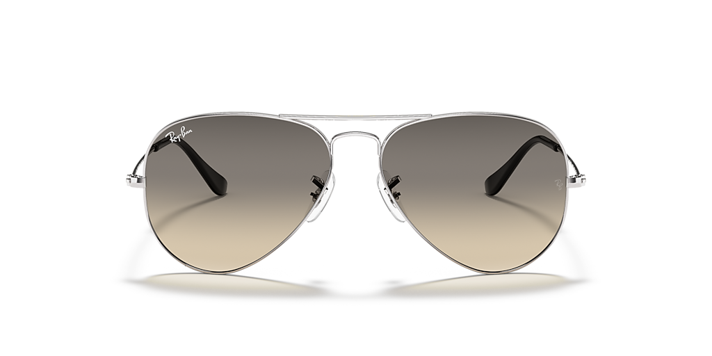Ray-Ban Aviator Gradient XL (58 - 14) with Grey lenses and Silver