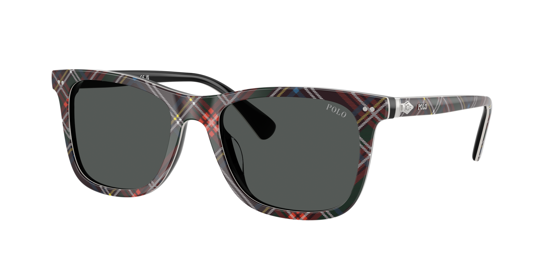 Polo Ralph Lauren Homme Sunglass PH4220U - Couleur du Monture Rouge tartan brillant Couleur de Lentille Gris fonc 105 €