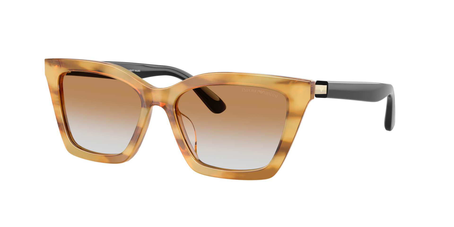Emporio Armani Femme Sunglass EA4250U - Couleur du Monture Miel brillant ray Couleur de Lentille Ocre dgrad Incolore 84 €