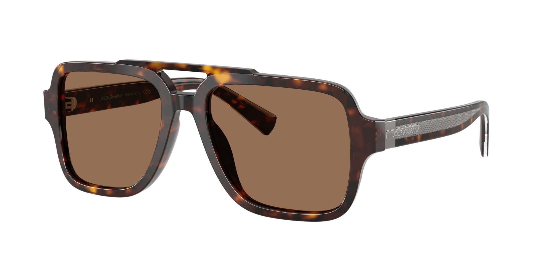 Dolce&Gabbana Mann Sunglass DG4544 - Rahmenfarbe: Havana, Linsenfarbe: Dunkelbraun