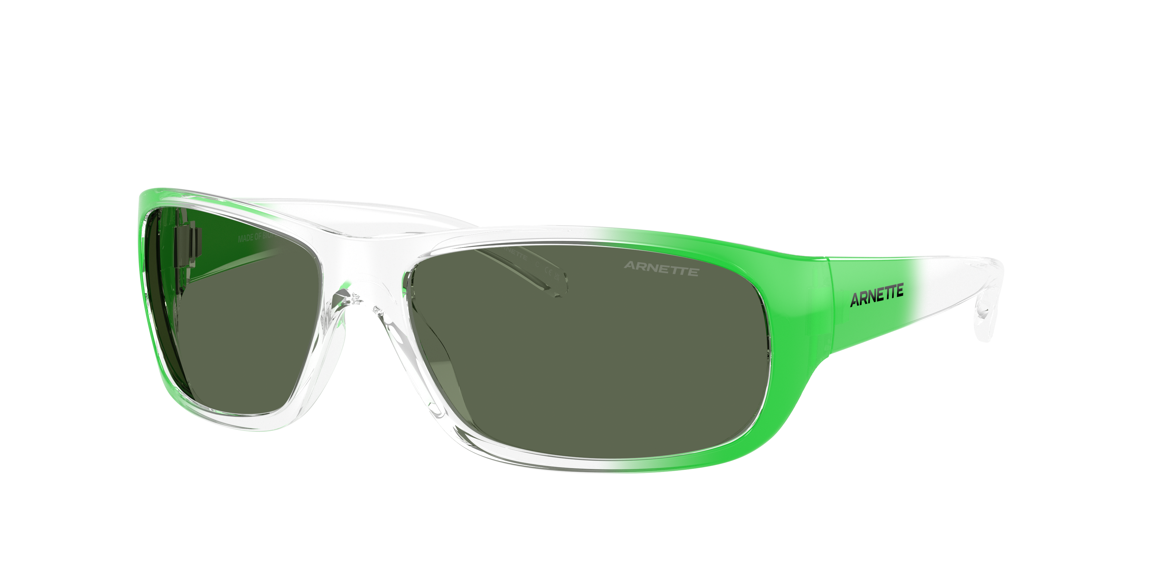Arnette Man Sunglass Uka-Uka -  Frame color: Crystal Gradient Green, Lens color: Dark Green