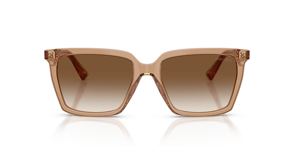 JIMMY CHOO 折りたたみ ダブル ミラー 拡大 Jimmy Choo JC5051 M (55 - 17) with Brown lenses and Brown frame