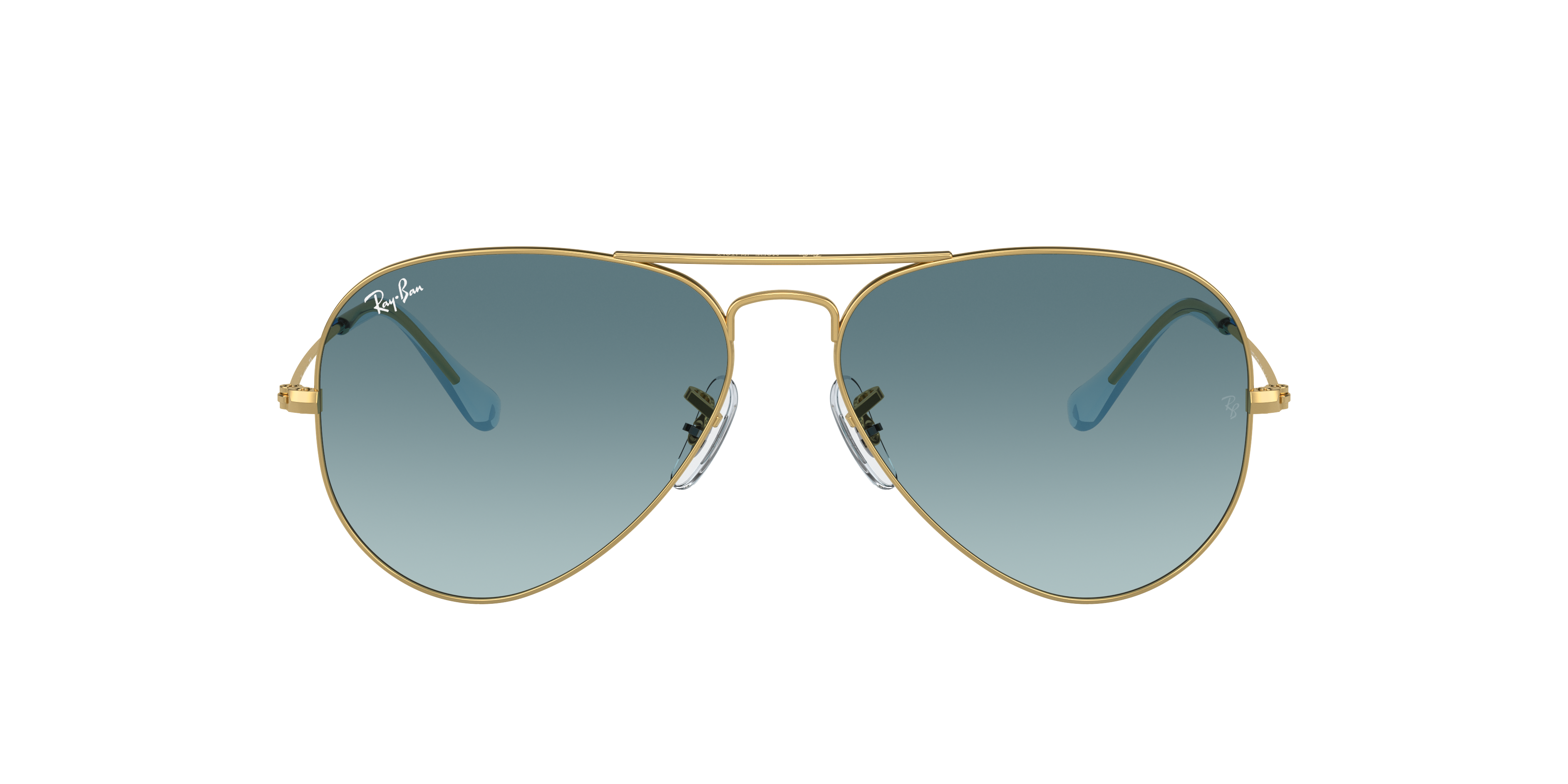 Ray-Ban Aviator Gradient XL (58 - 14) with Blue lenses and Gold