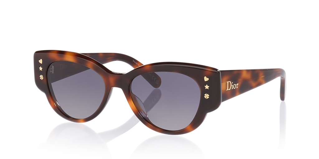 DIOR DIORLUCKYCHARMS B1I XS (53 - 17) with Grey lenses and Brown