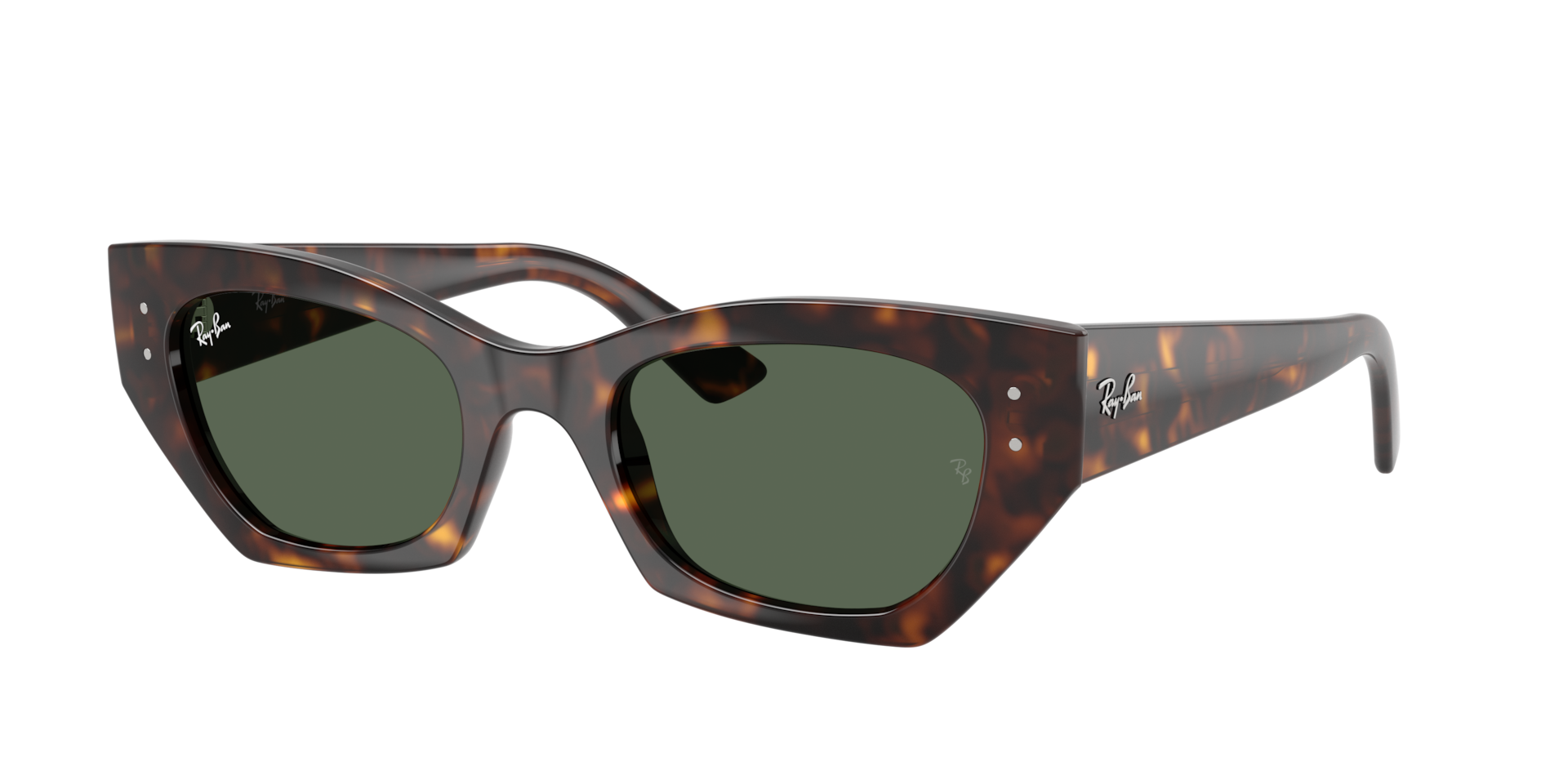 Ray-Ban Unisex Sunglass Zena Bio-Based -  Frame color: Havana, Lens color: Dark Green
