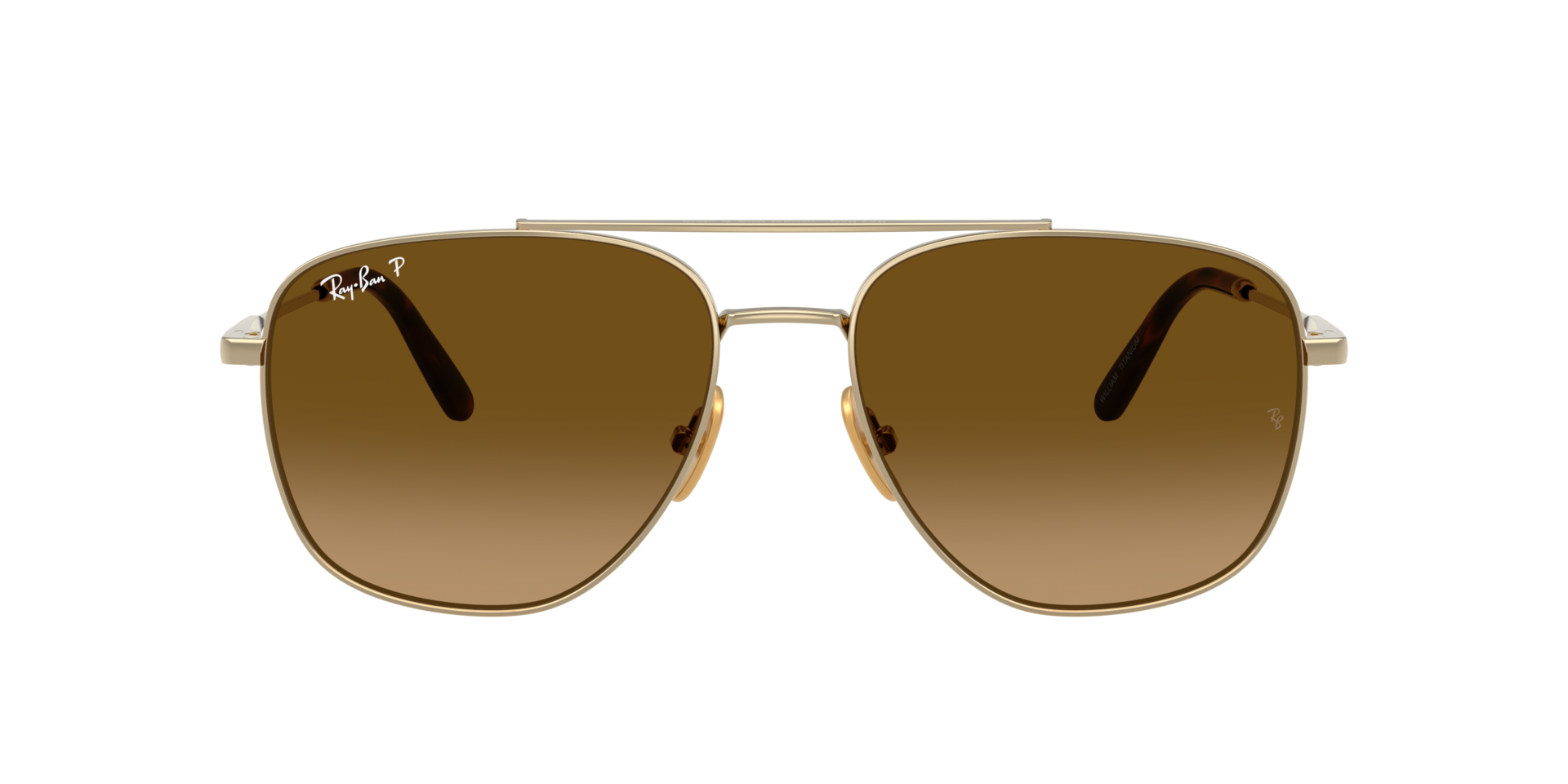 Ray-Ban William Titanium XL (59 - 17) with Brown lenses and Gold
