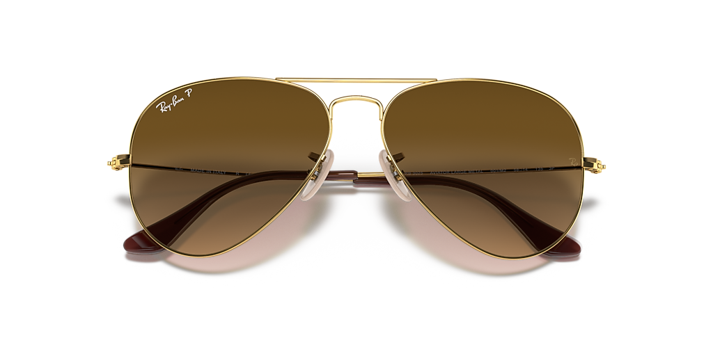 小物 Ray Ban Aviator Gradient made in Italy Ray-Ban Aviator Gradient XL (58 - 14) with Brown lenses and Gold