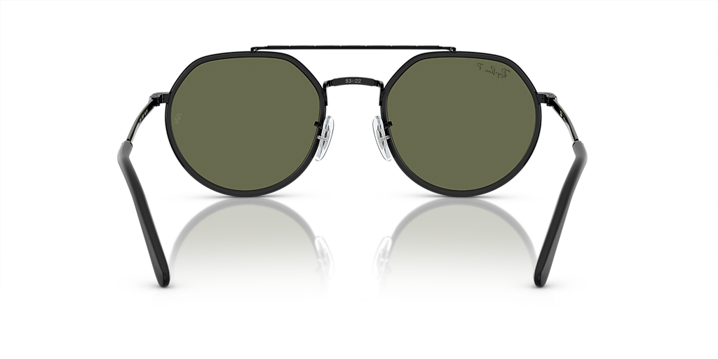 Ray-Ban RB3765 L (53 - 22) with Green lenses and Black frame