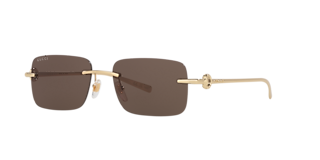 Gucci GG1593S L (56 - 18) with Grey lenses and Gold frame