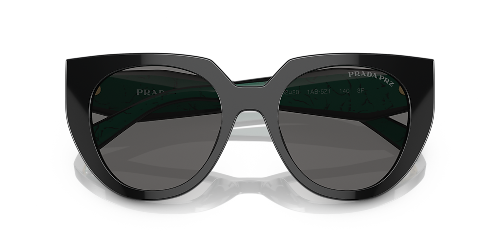 Prada PR 14WS M (52 - 20) with Grey lenses and Black frame  display picture 1