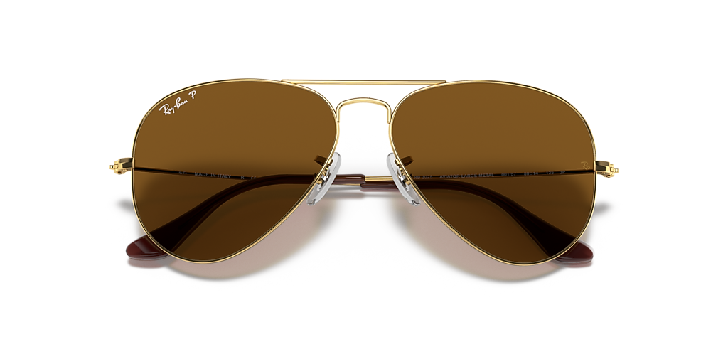 Ray-Ban Aviator Classic XXL (62 - 14) with Brown lenses and Gold