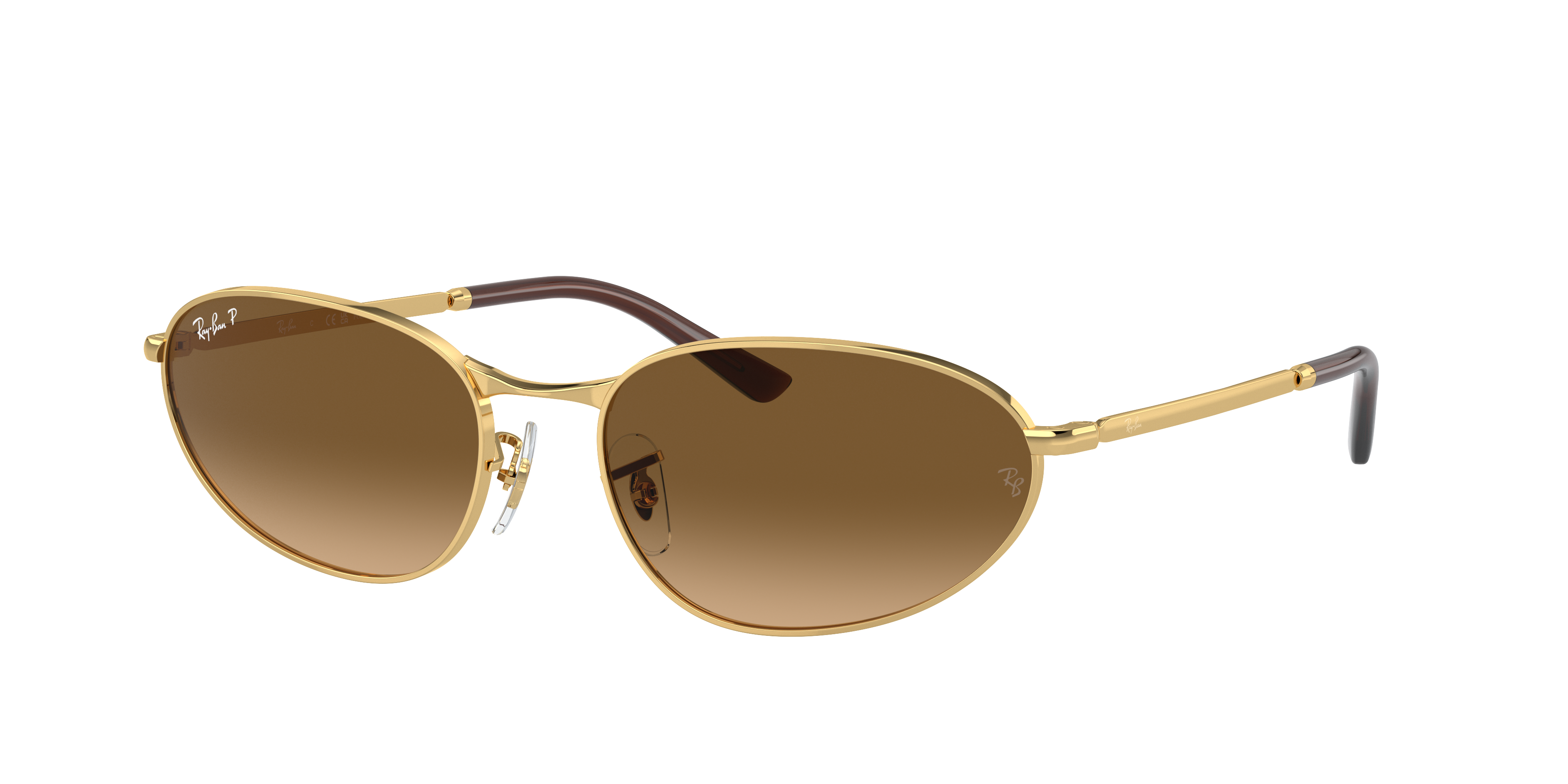 Ray-Ban Unisex Sunglass RB3734 -  Frame color: Arista Gold, Lens color: Brown Polarized