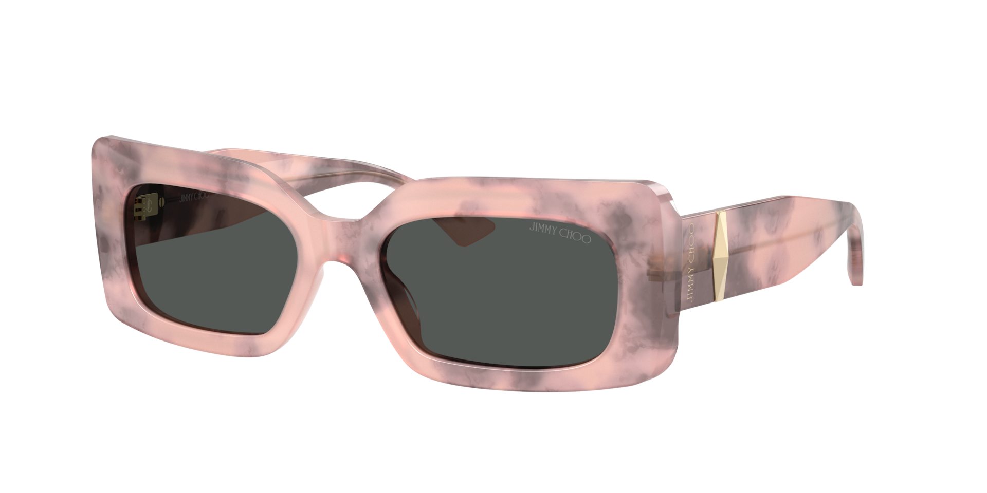 Jimmy Choo Frau Sunglass JC5067 - Rahmenfarbe: Rosa Havana, Linsenfarbe: Dunkelgrau