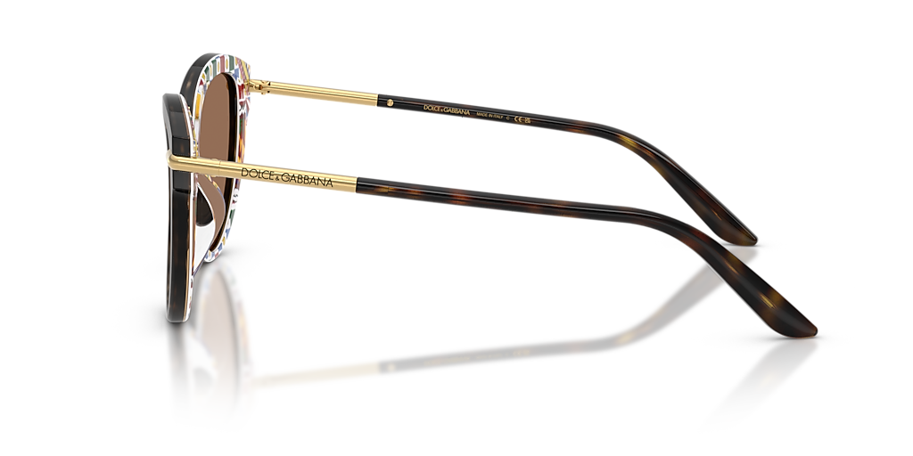 Dolce&Gabbana DG4492 XXL (55 - 21) com Lentes Marrom e Armação