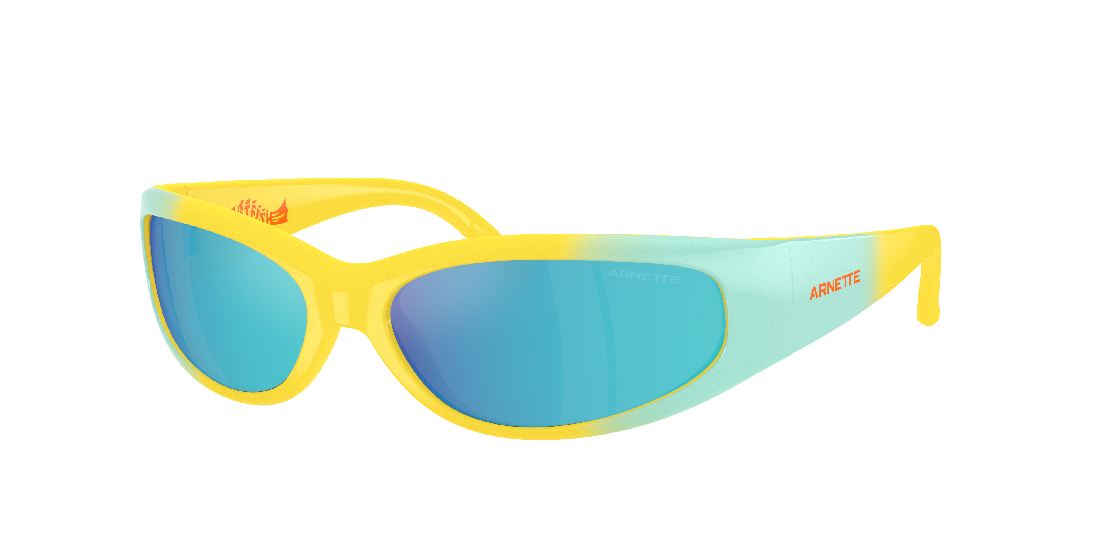 Arnette Man Sunglass Catfish -  Frame color: Yellow Gradient, Lens color: Sapphire Blue Mirror