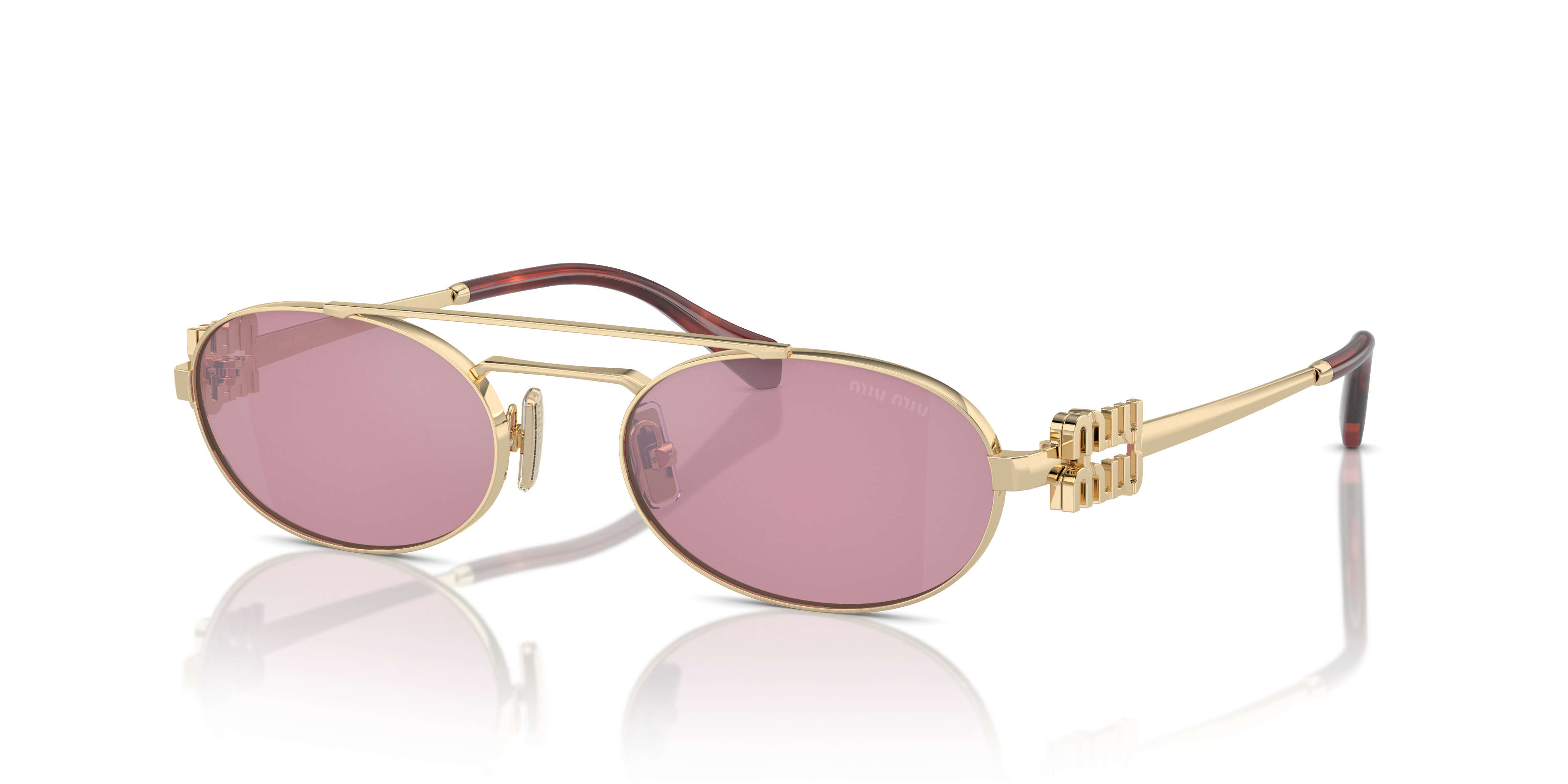 Miu Miu MU 54ZS M (53 - 19) with Pink lenses and Gold frame