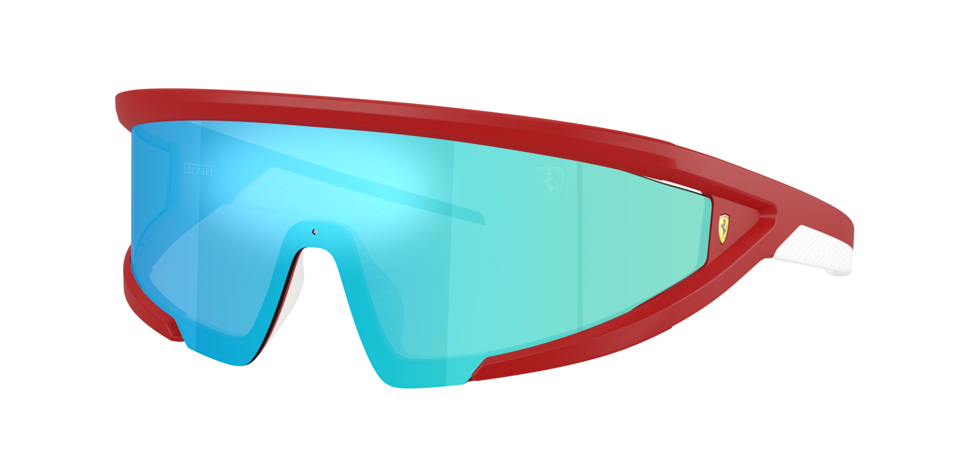 Scuderia Ferrari Man Sunglass FZ6038U - Frame color: Red Matte, Lens color: Light Green Mirror Blue
