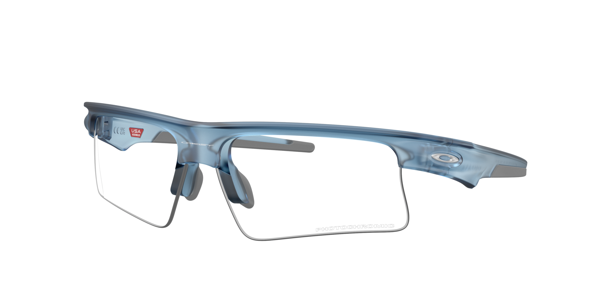 Oakley Unisex Sunglass Bisphaera™ Speed - Couleur du Monture: Délavé trans. mat, Couleur de Lentille: Photochromique Iridium Incolore/Noir