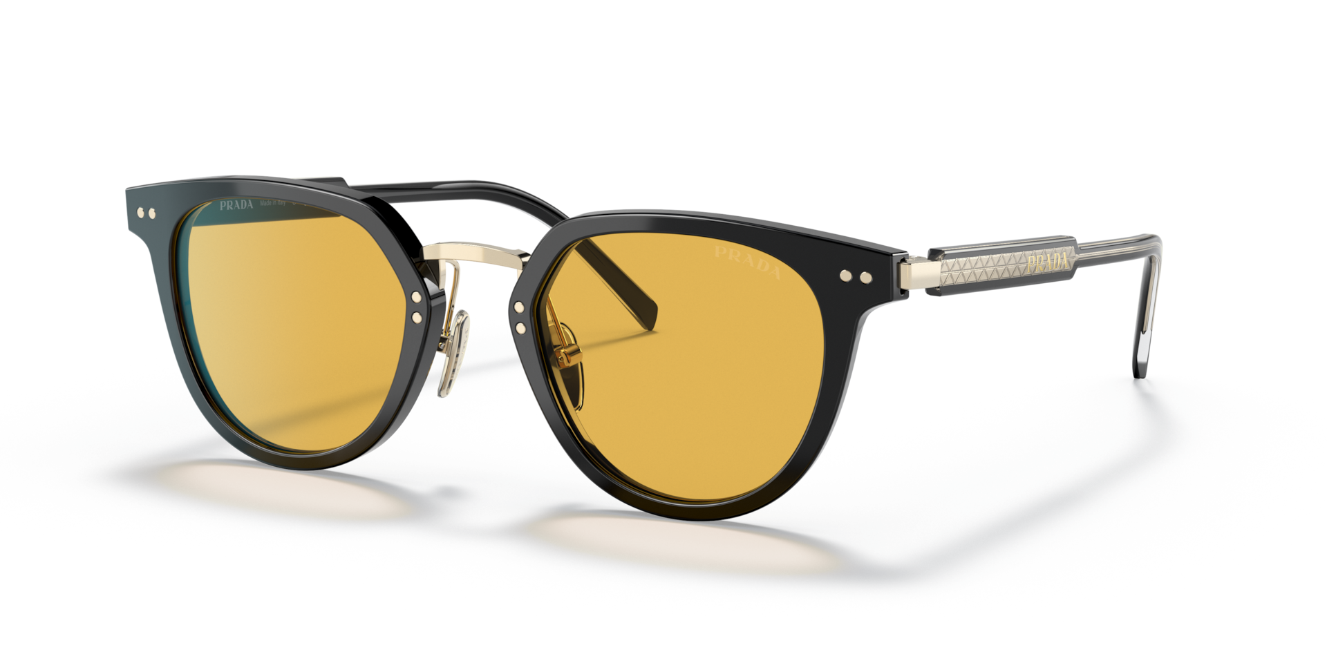 Prada PR 17YS L (49 - 22) with Yellow lenses and Black frame