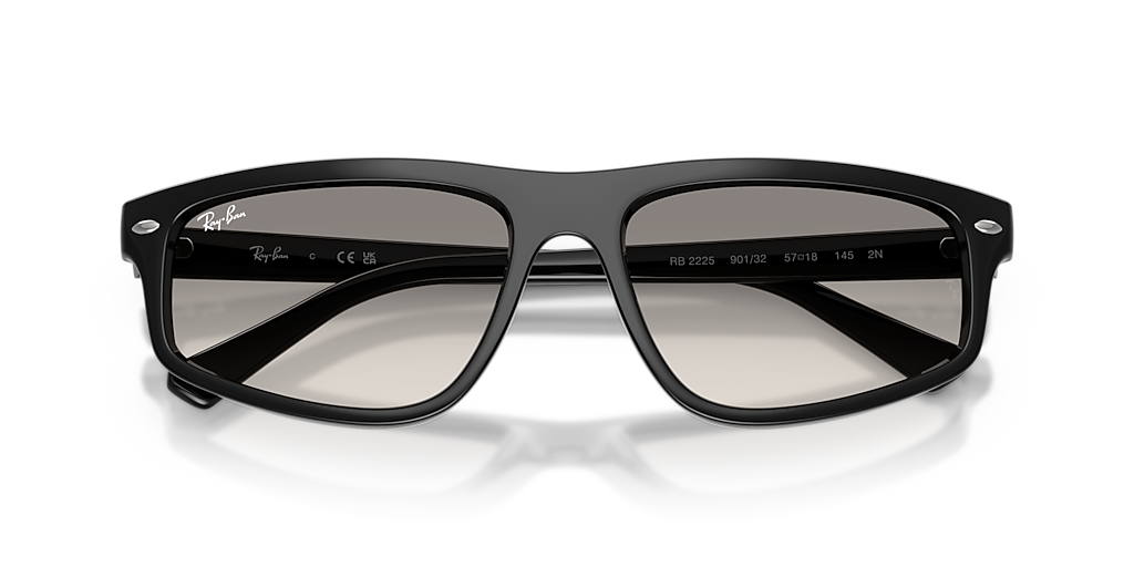 Ray-Ban RB2225 L (57 - 18) with Grey lenses and Black frame