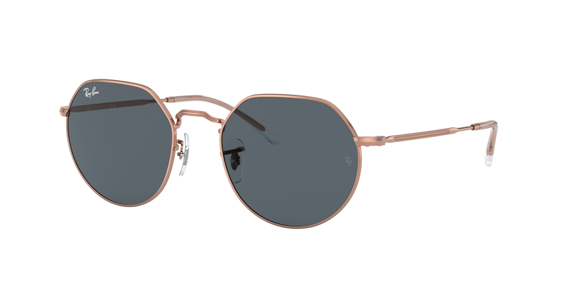 RAY-BAN Unisex Sunglasses Jack Rose Gold - Frame color: Rose Gold, Lens color: Blue