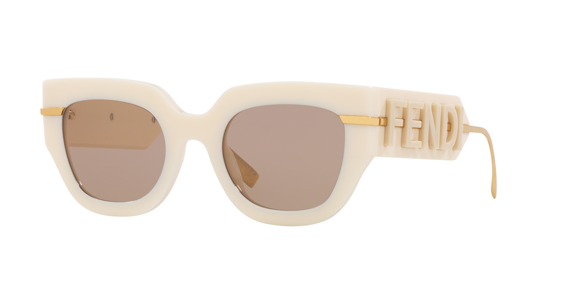 Fendi Femme Sunglass Fendigraphy Fe40097I - Couleur du Monture Ivoire Couleur de Lentille Brun 210 €
