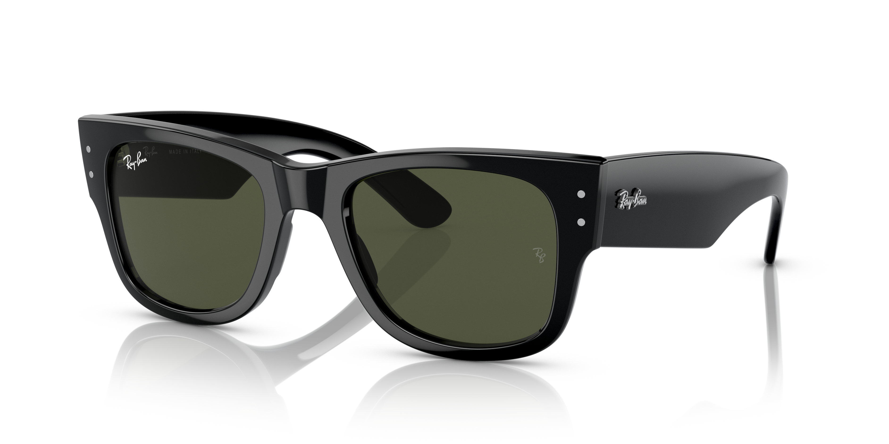 Ray-Ban Mega Wayfarer L (52 - 21) with Green lenses and Black