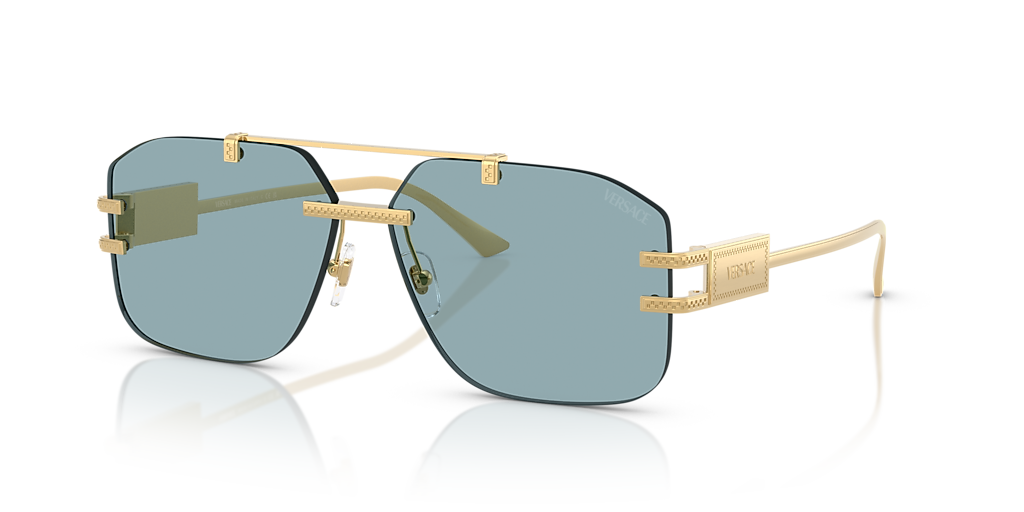 Versace VE2275 L (60 - 13) with Blue lenses and Gold frame