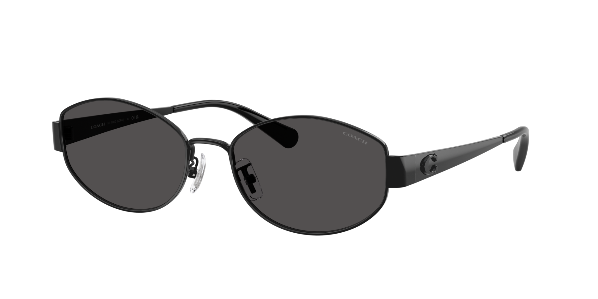 Coach Woman Sunglass CDP44 -  Frame color: Shiny Black, Lens color: Grey Solid
